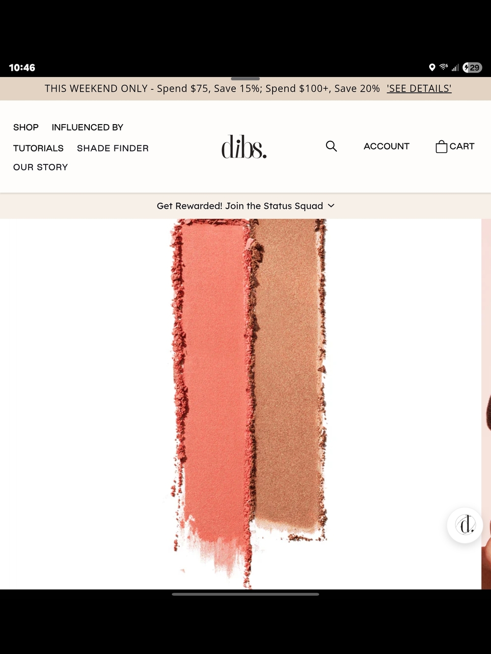 Dual-Blend Coral & Gold Blush Compact — Coral + Gold - Picture 8 of 9